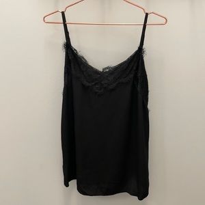 Blank tank blouse with lace detail